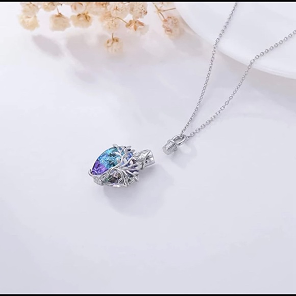 Crystal Tree of Life Urn Necklace - Picture 6 of 7